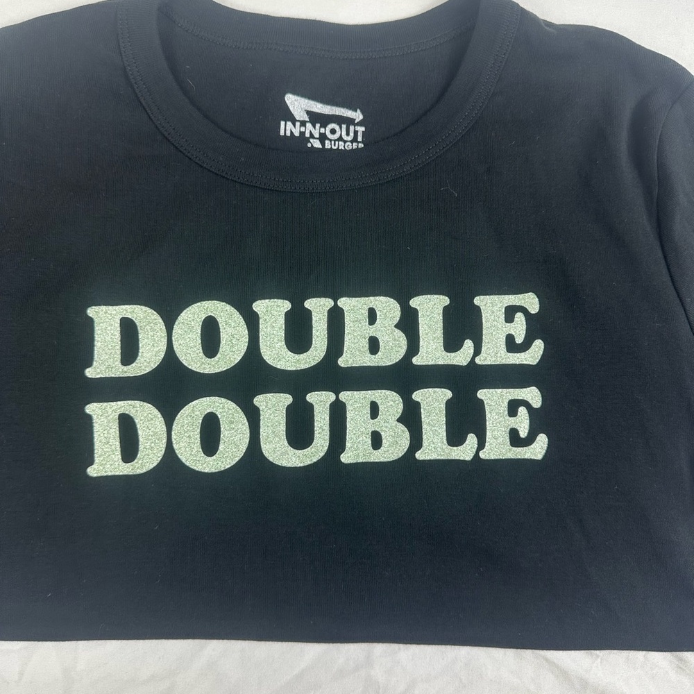 In-N-Out Burger “Double Double” Graphic Short Sleeve Crop Top